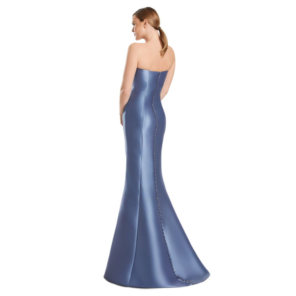 Alexander by Daymor Strapless Gown with Ruffle Cuff Jacket at Helen Ainson
