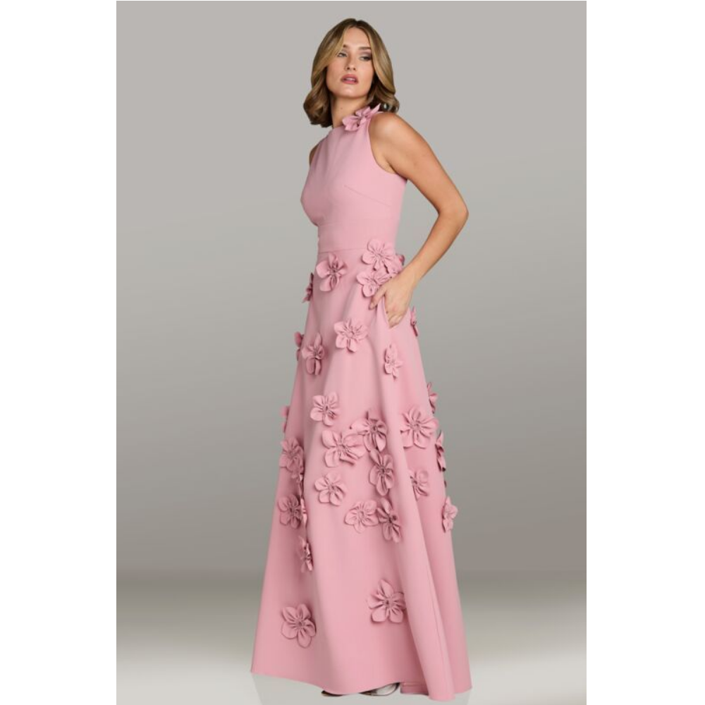 Gia Franco Bateau Neck Sleeveless A-Line Floral Dress at Helen Ainson