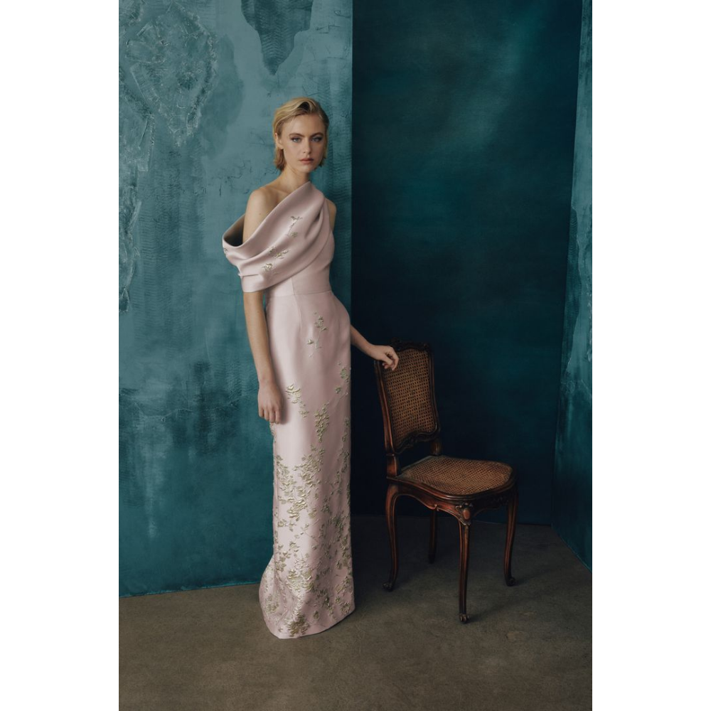 Frascara Style 5146 One-Shoulder Column Gown at Helen Ainson