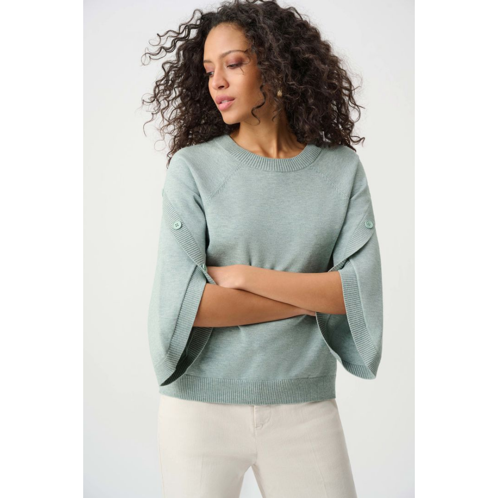 Joseph Ribkoff Brushed Viscose And Nylon Knit Tulip Sleeve Sweater