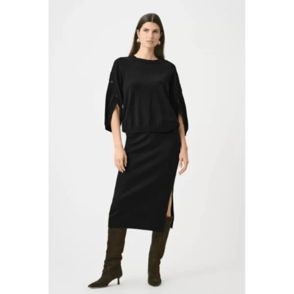 Joseph Ribkoff Brushed Viscose And Nylon Knit Tulip Sleeve Sweater
