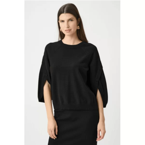 Joseph Ribkoff Brushed Viscose And Nylon Knit Tulip Sleeve Sweater