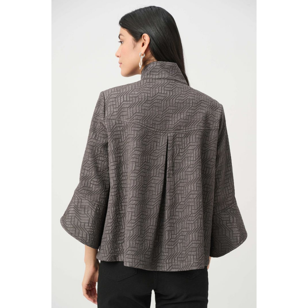 Joseph Ribkoff Geometric Jacquard Trapeze Jacket at Helen Ainson