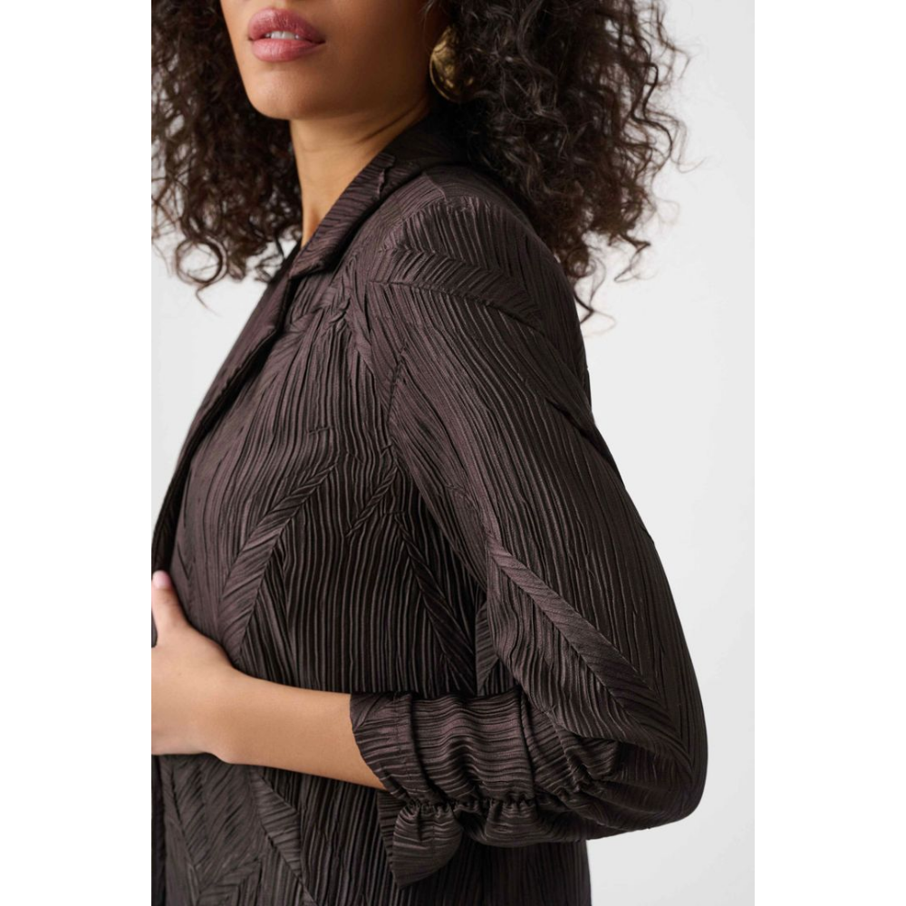 Joseph Ribkoff Pleated Satin Open Blazer at Helen Ainson