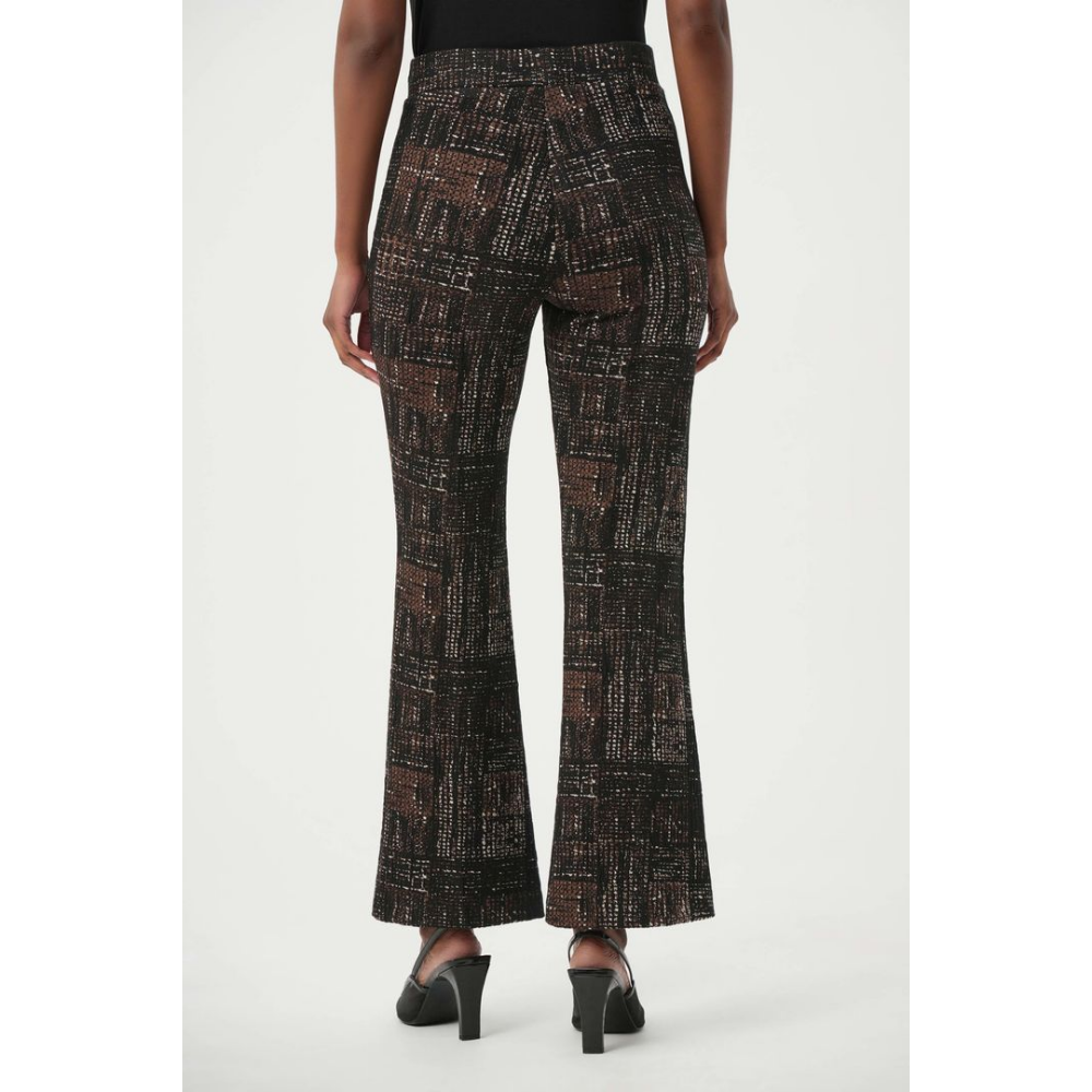 Joseph Ribkoff Plaid Knit Flared Pants at Helen Ainson