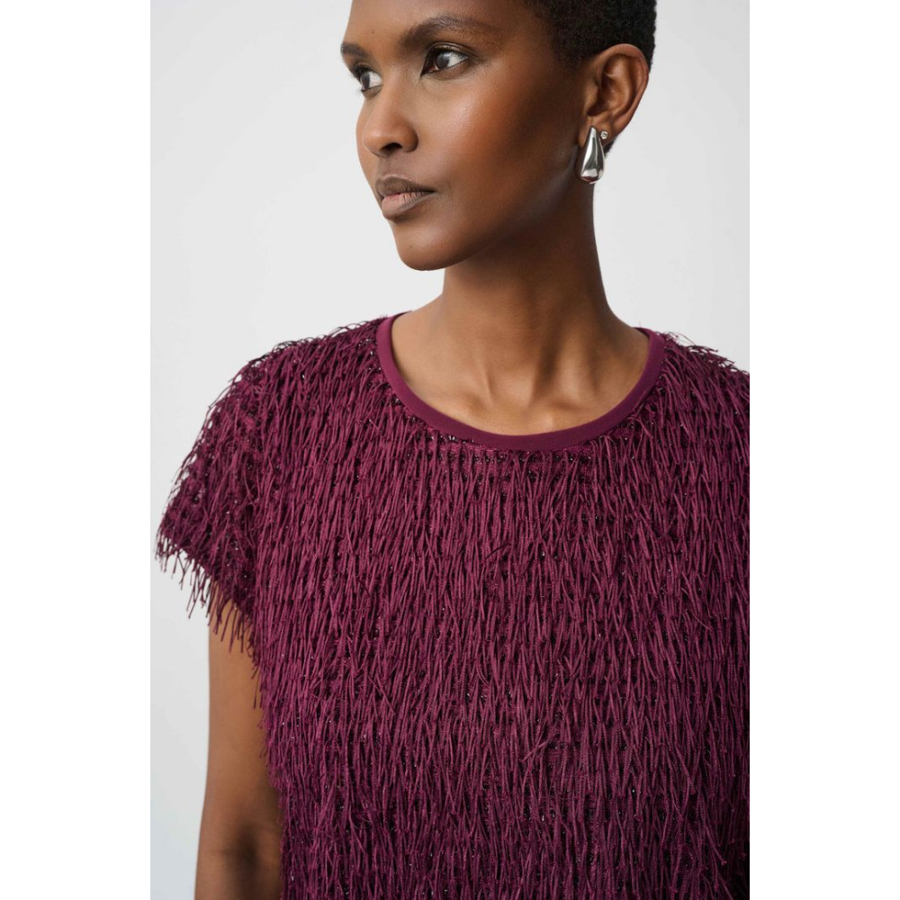 Joseph Ribkoff Novelty Fringe Top at Helen Ainson