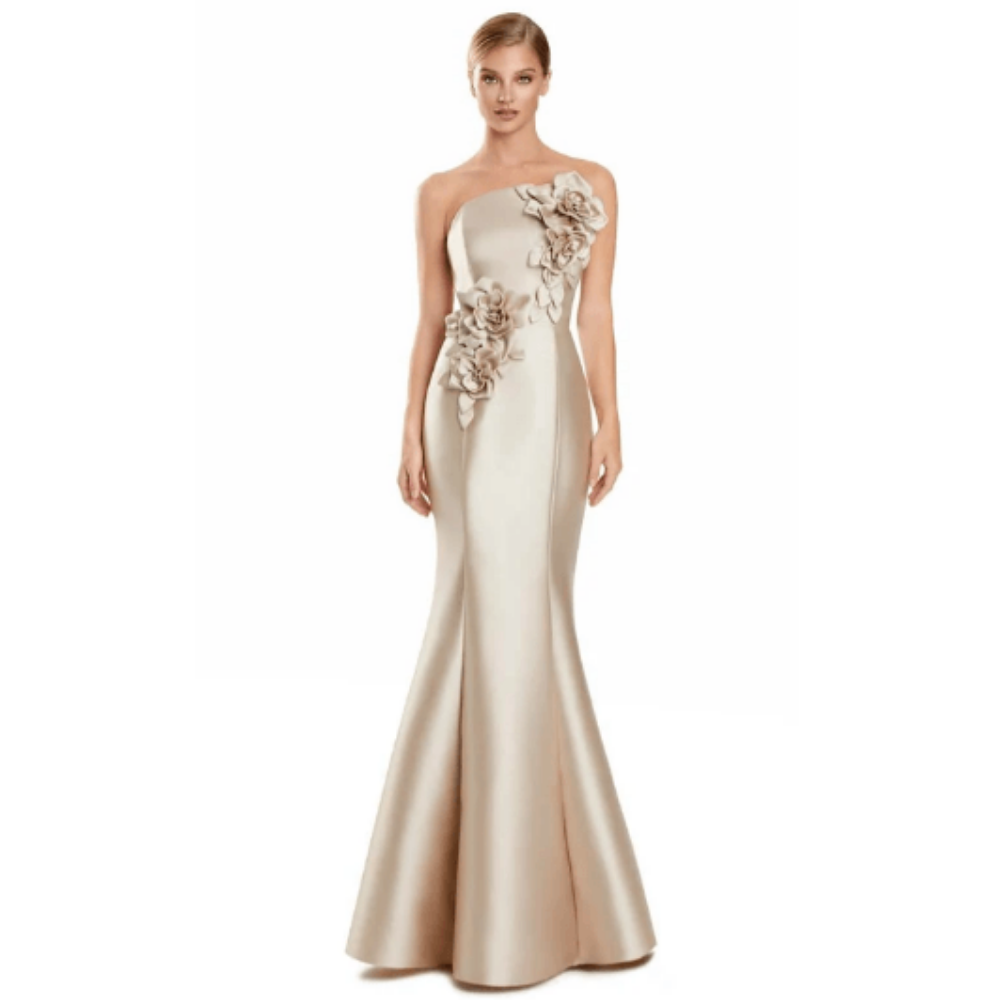 Alexander by Daymor 3152 Trumpet Gown with Floral Appliqués at Helen Ainson