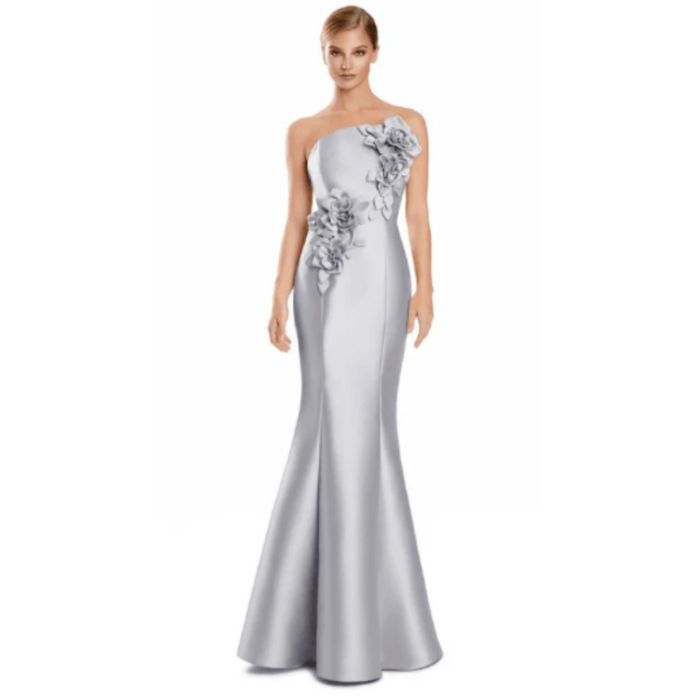 Alexander by Daymor 3152 Trumpet Gown with Floral Appliqués at Helen Ainson