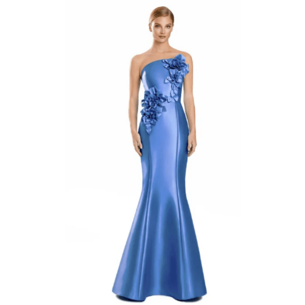 Alexander by Daymor 3152 Trumpet Gown with Floral Appliqués at Helen Ainson