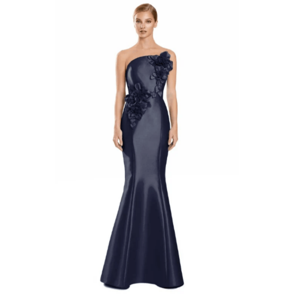 Alexander by Daymor 3152 Trumpet Gown with Floral Appliqués at Helen Ainson