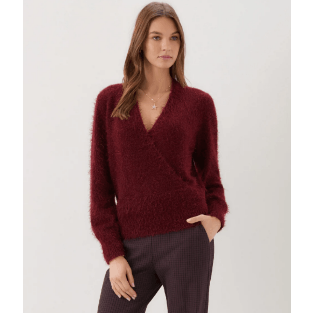 Karen Kane Eyelash Wrap Sweater at Helen Ainson