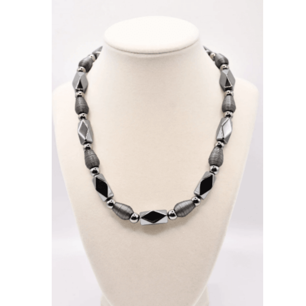 Sea Lily Slate Wire And Hematite Beads Necklace at Helen Ainson