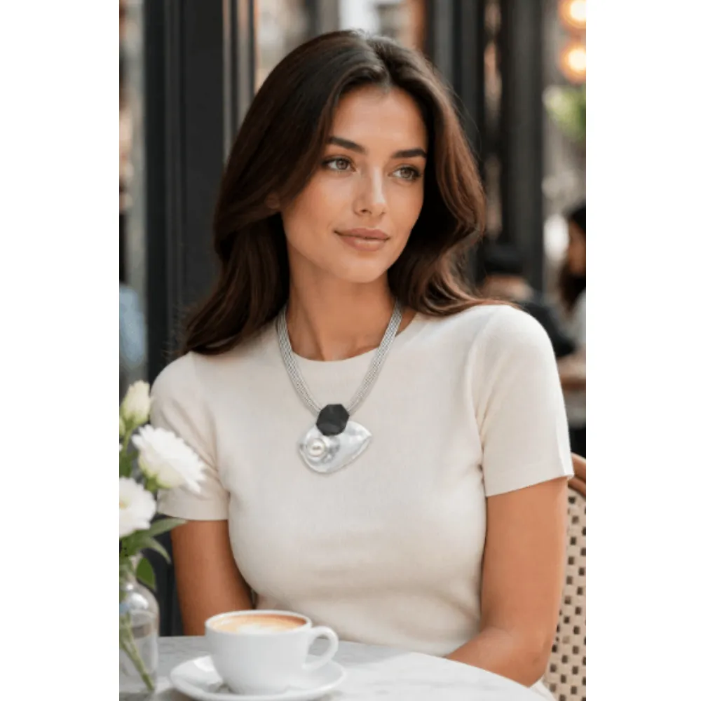 Sea Lily Multi Strand Wire Pendant Necklace at Helen Ainson