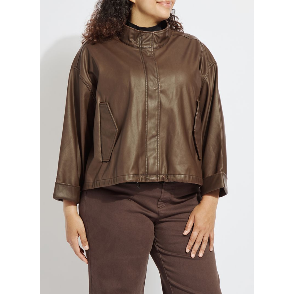 Lysse Mina Oversized Washed Vegan Leather Coat at Helen Ainson