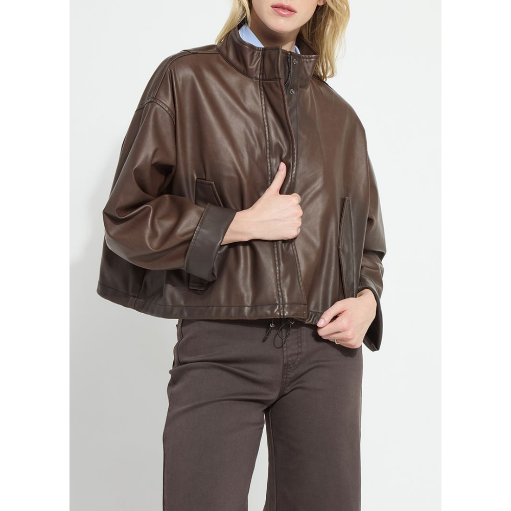 Lysse Mina Oversized Washed Vegan Leather Coat at Helen Ainson