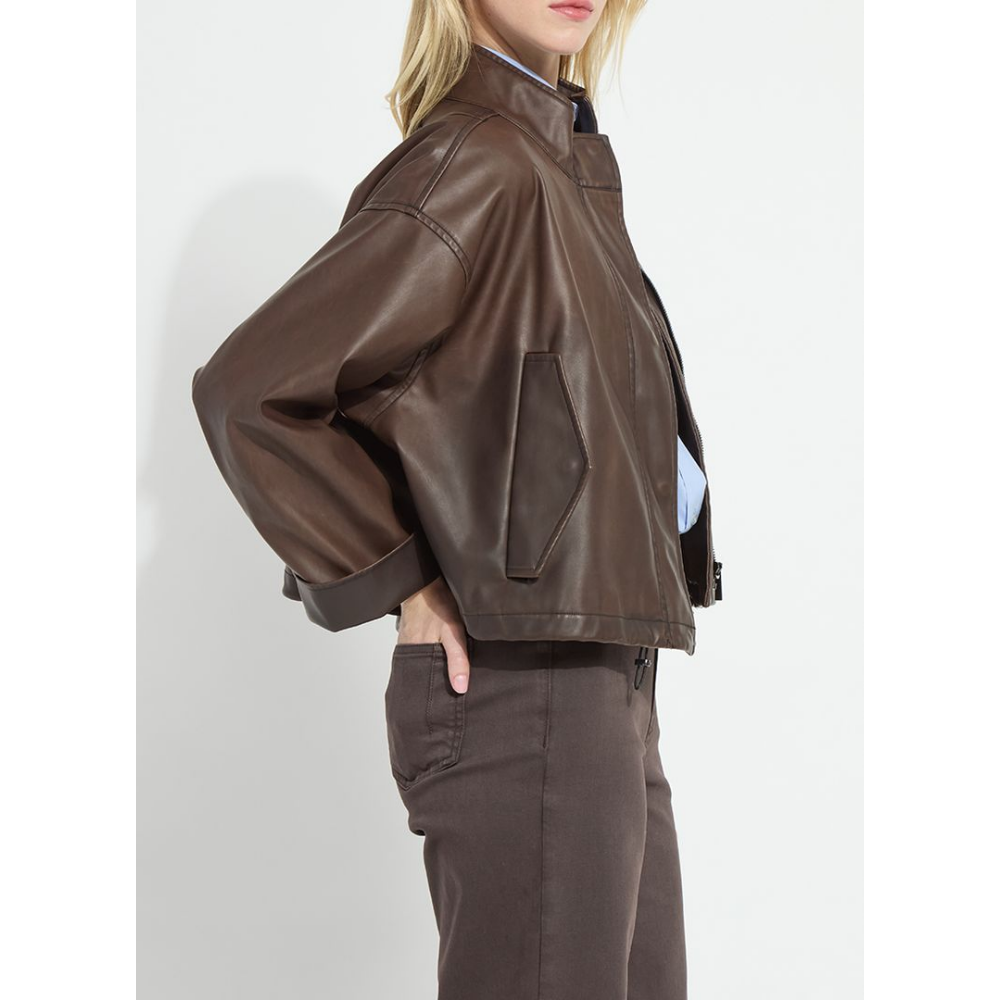 Lysse Mina Oversized Washed Vegan Leather Coat at Helen Ainson
