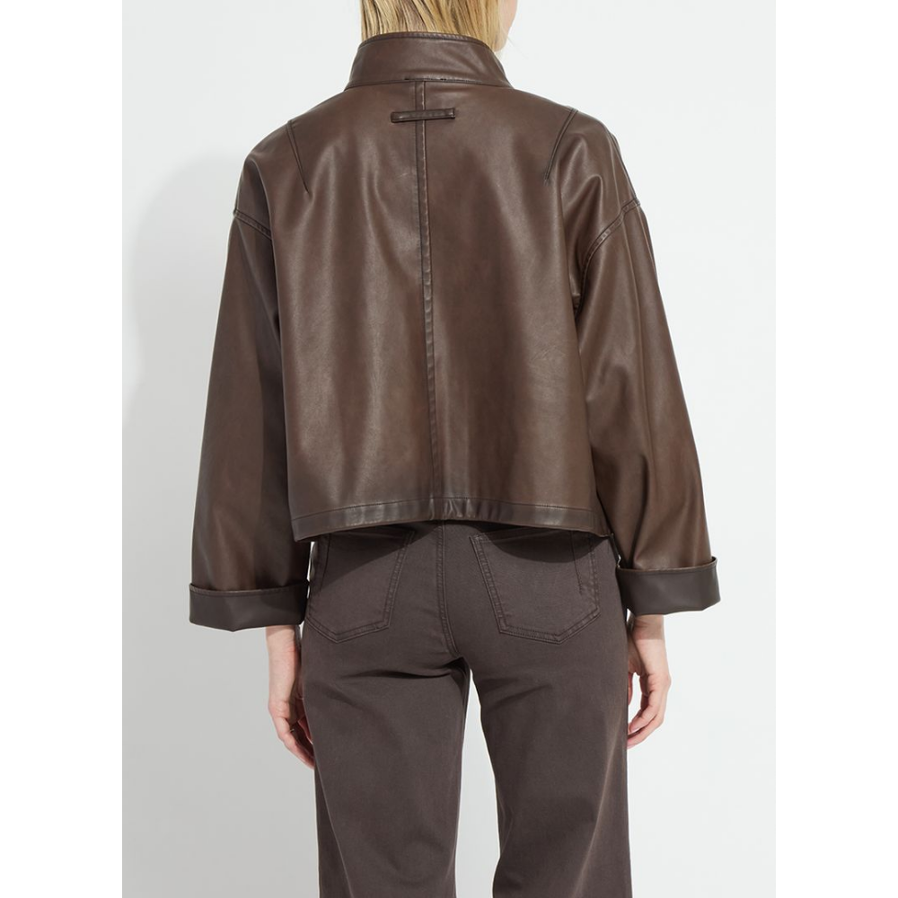 Lysse Mina Oversized Washed Vegan Leather Coat at Helen Ainson