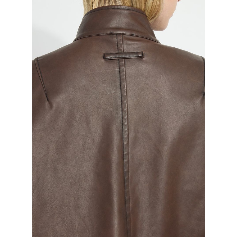 Lysse Mina Oversized Washed Vegan Leather Coat at Helen Ainson