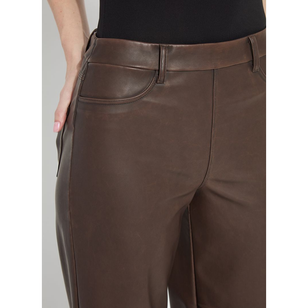 Lysse Cortina Hi Waist Wide Leg Vegan Leather at Helen Ainson