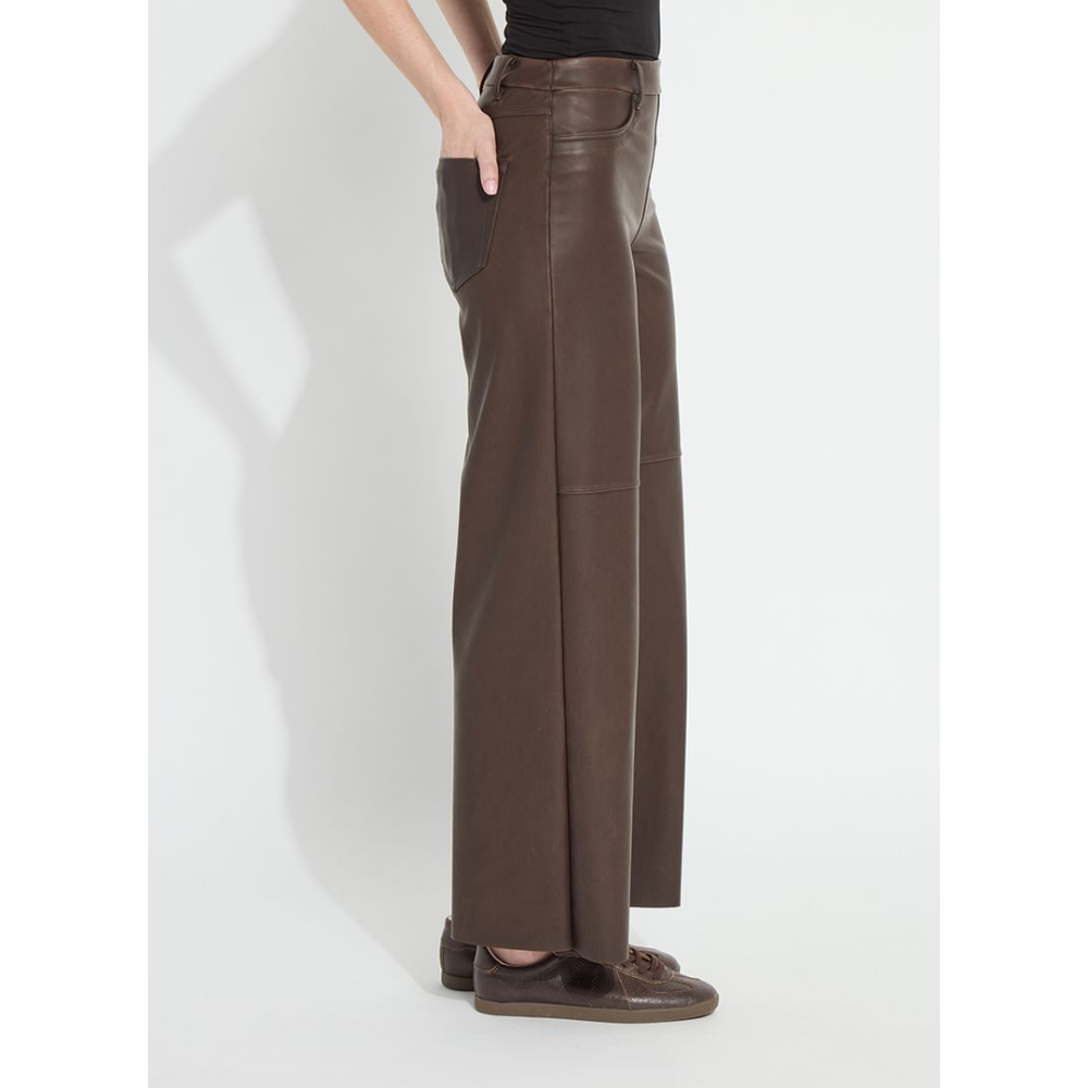 Lysse Cortina Hi Waist Wide Leg Vegan Leather at Helen Ainson
