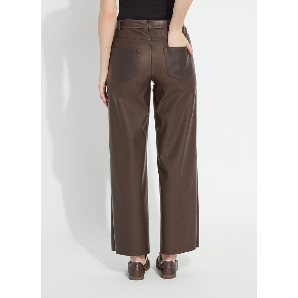 Lysse Cortina Hi Waist Wide Leg Vegan Leather at Helen Ainson