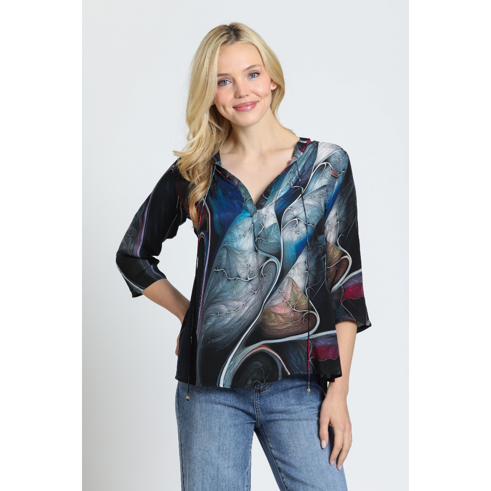 APNY V-Neck Tassel Blouse at Helen Ainson