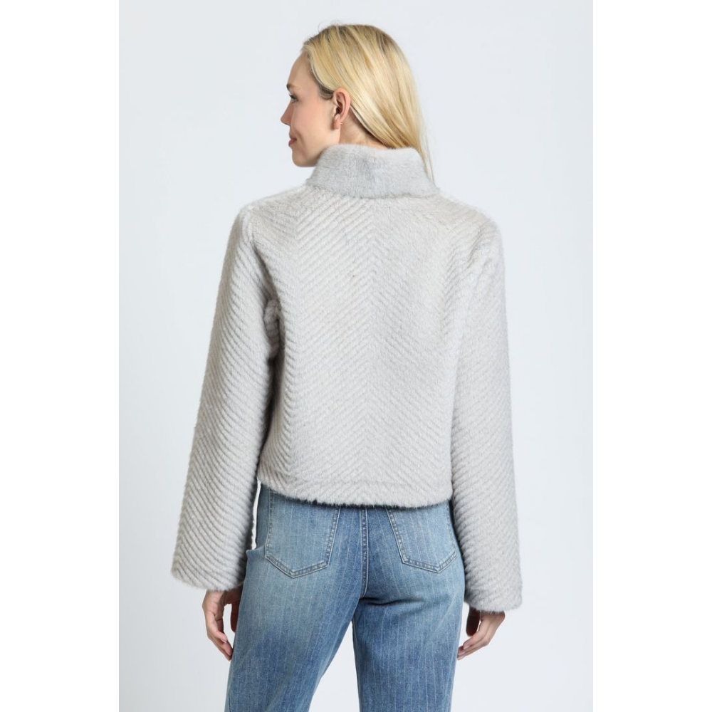 APNY Zig-Zag Textured Zip-Up Jacket at Helen Ainson