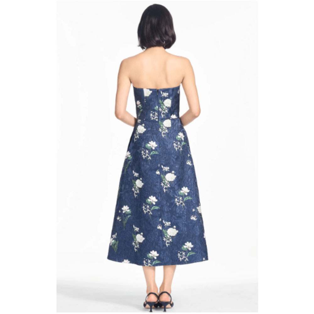 Sachin & Babi Shay Fit & Flare Dress in Navy & White Floral at Helen Ainson