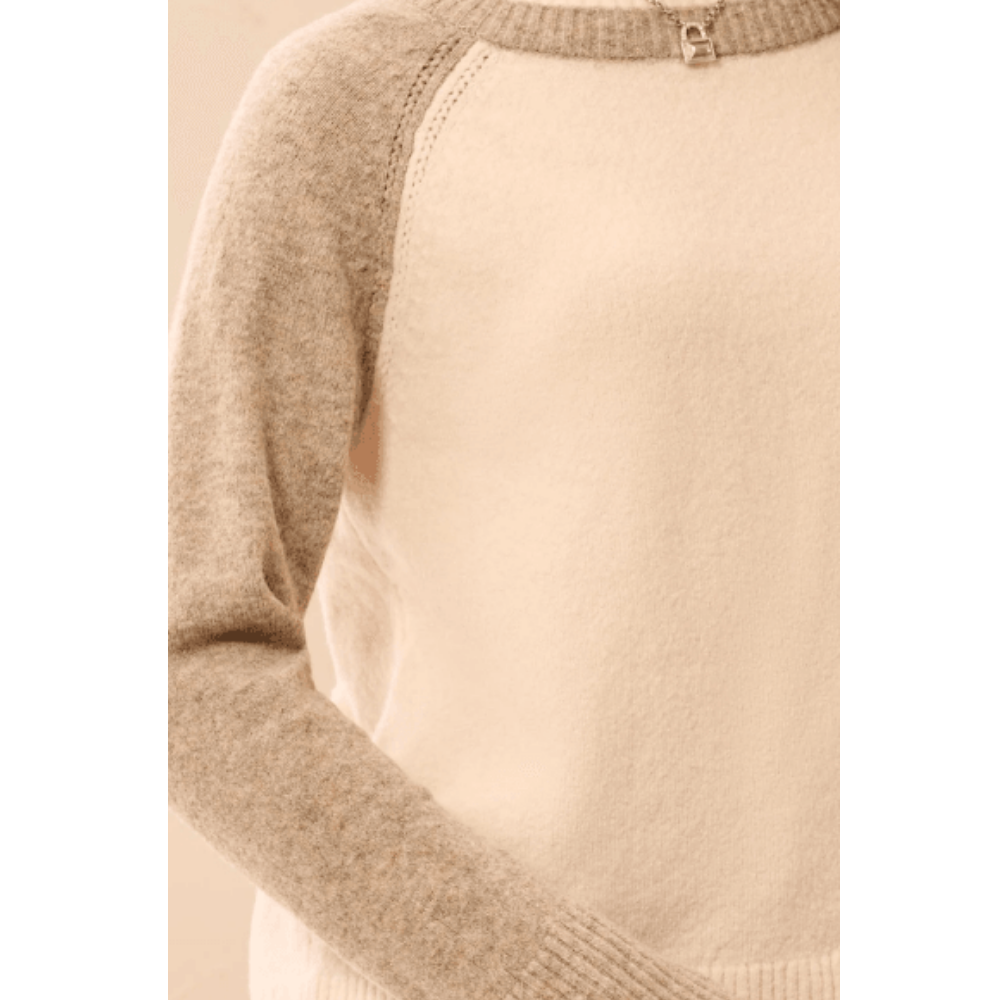 Tribal Color Block Raglan Sleeve Crew Neck Knit Sweater at Helen Ainson