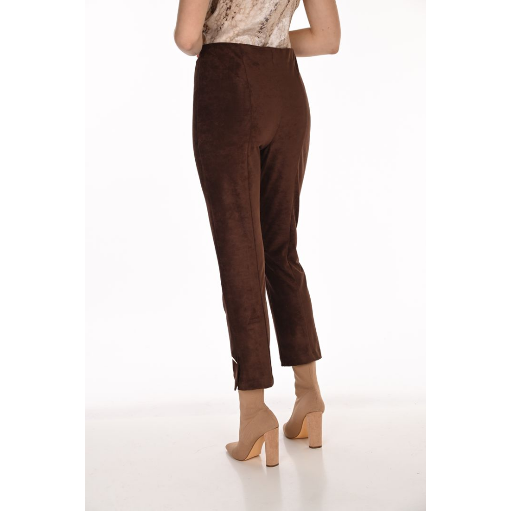 Frank Lyman Faux-Suede Slim-Fit Ankle Pants at Helen Ainson