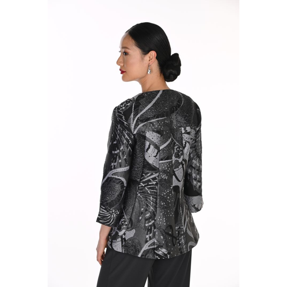 Frank Lyman Abstract Jacquard Notch-Neck Structured Jacket at Helen Ainson