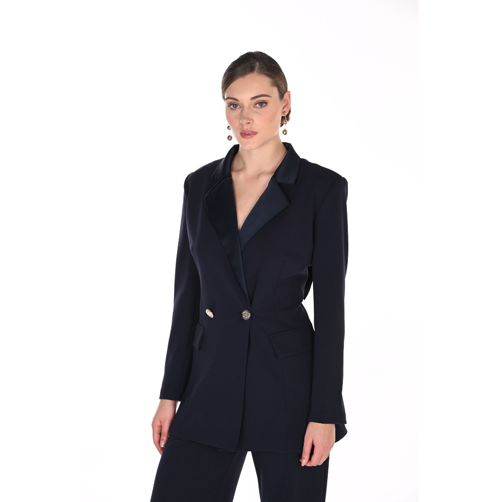 Frank Lyman Open-Back Bow Blazer Jacket at Helen Ainson
